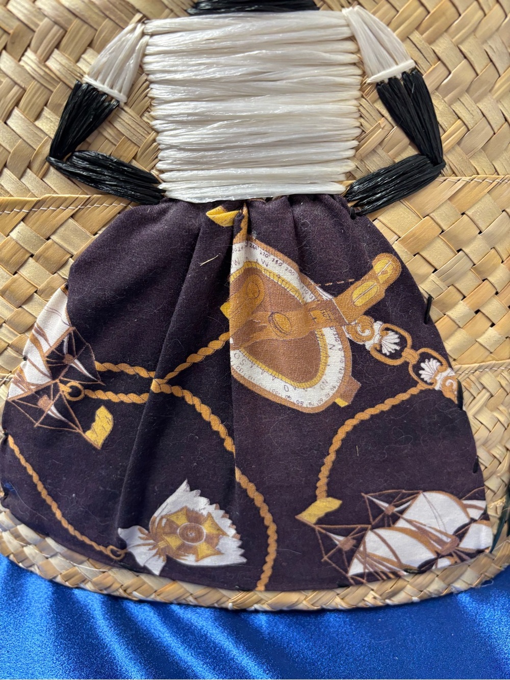 Vintage 1960s Bahamian Straw Tote Bag Bahama Mama Nautical Souvenir Handbag - Picture 2 of 12
